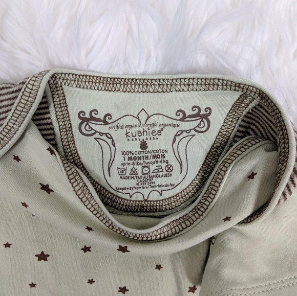 Kushies Baby Organic Cotton Onsie - Picture 3 of 4
